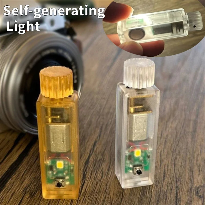 Hand-twisted Self-generating Lamp EDC Fidget Toys Plastic Decompression Toy ADHD Anti-anxiety Toy Outdoor Lighting Tool