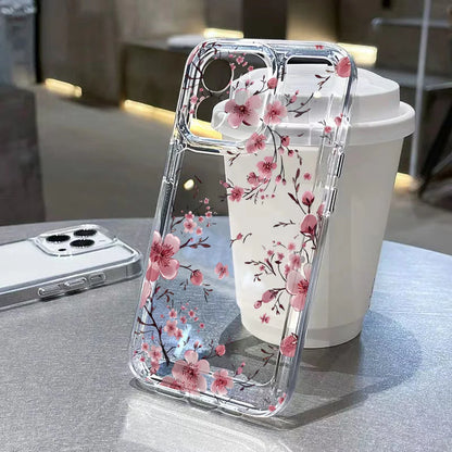 Cute Flower Clear Case For Samsung Galaxy A56 5G A57 A36 S26 S25 Ultra S24 FE S23 Case A37 A55 A54 A26 A07 A17 Shockproof Cover