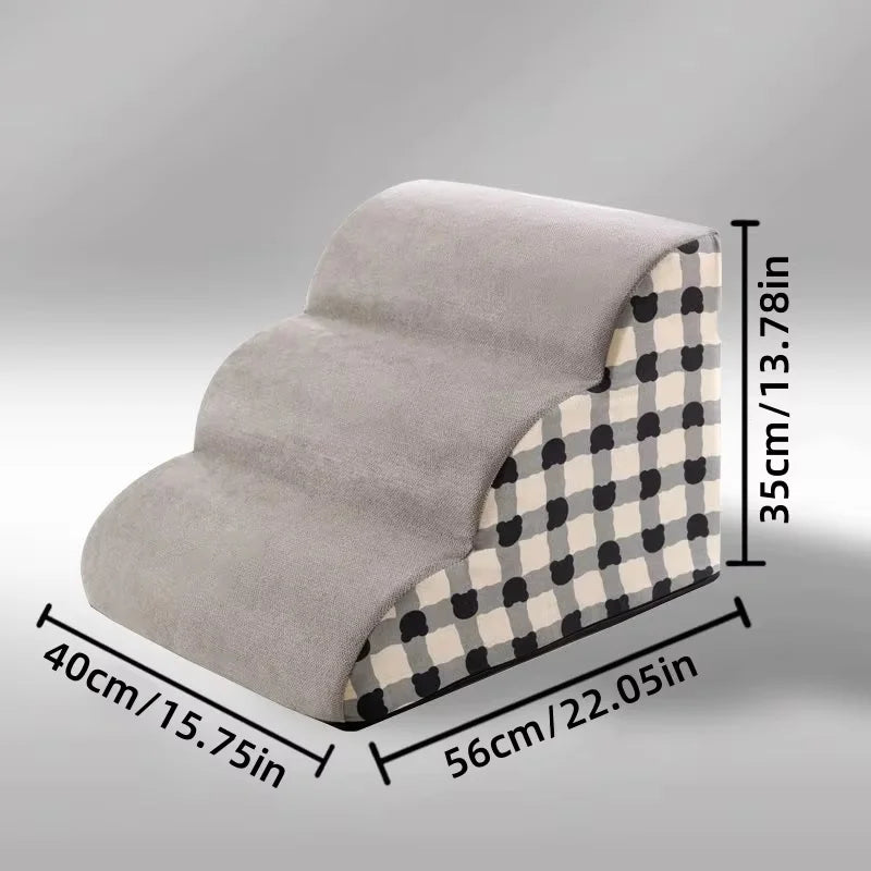 2/3/4 Steps Dog Secure Stairs High Density Foam Ramps Non-Slip Pets Steps for Older Dogs Pets with Joint Pain Sofa Bed Ladder