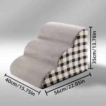 2/3/4 Steps Dog Secure Stairs High Density Foam Ramps Non-Slip Pets Steps for Older Dogs Pets with Joint Pain Sofa Bed Ladder