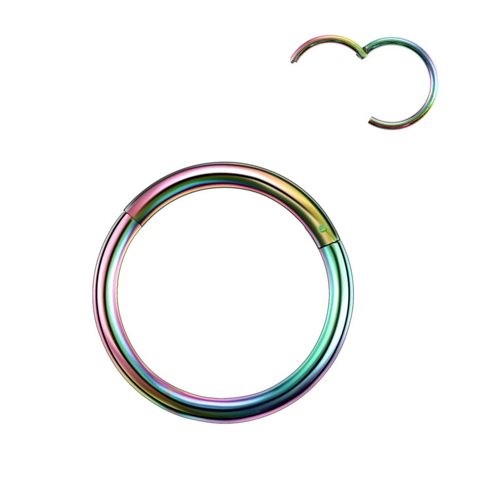 1PC Hinged Segment Nose Hoop – Surgical Steel Septum Clicker, Daith Earring, Piercing Jewelry