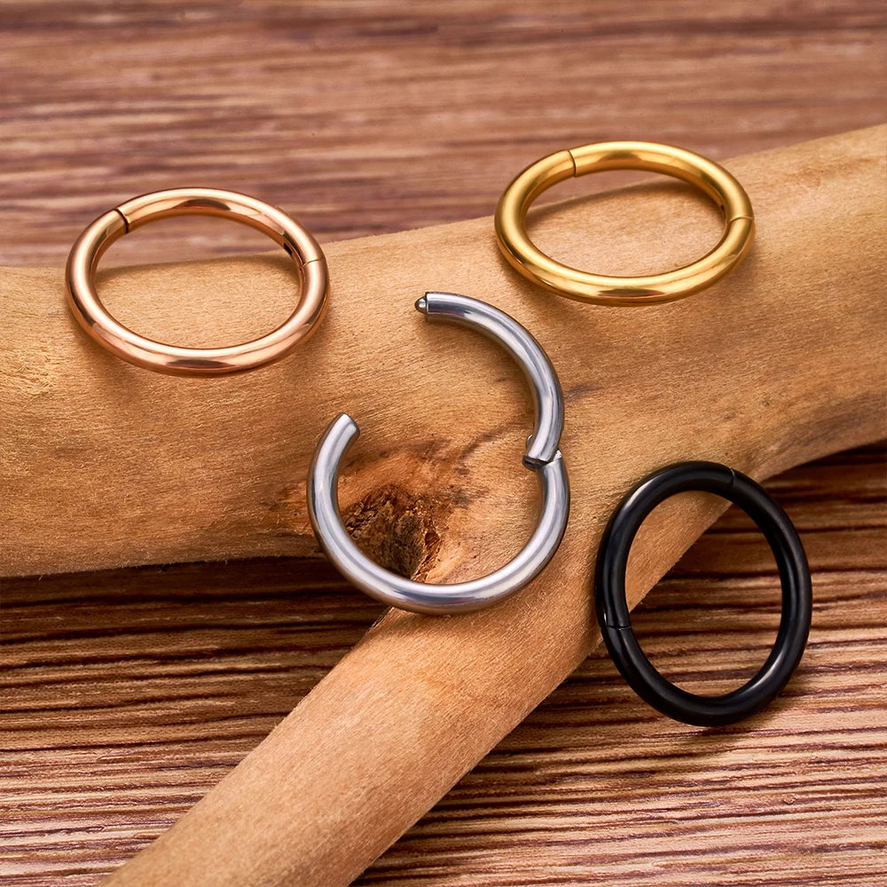 G23 Titanium Nose Ring – 10/50PCS Hoop Piercing Jewelry, 16/18/20G