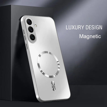 AG Magnetic Matte Silicone Case For Samsung A14 A15 A16 A17 A34 A35 A36 A54 A55 A56 A37 A57 Shockproof Hard PC Bumper