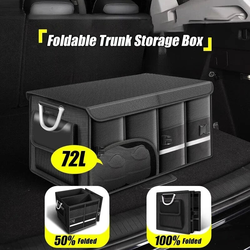 Foldable Waterproof Oxford Cloth Trunk Storage Box Large Capacity Car Organizer Portable for Camping Fishing Travel Accessories