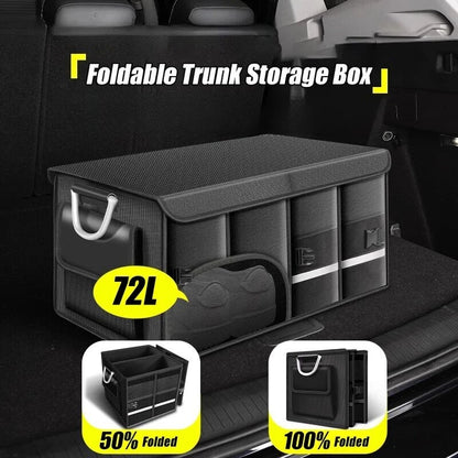 Foldable Waterproof Oxford Cloth Trunk Storage Box Large Capacity Car Organizer Portable for Camping Fishing Travel Accessories