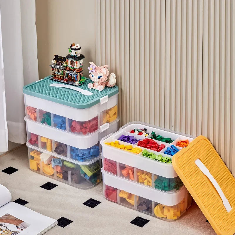 Plastic Storage Box For Lego Children Jigsaw Puzzle Building Block Container Classification Part Sort Box Kidroom Toy Organizer