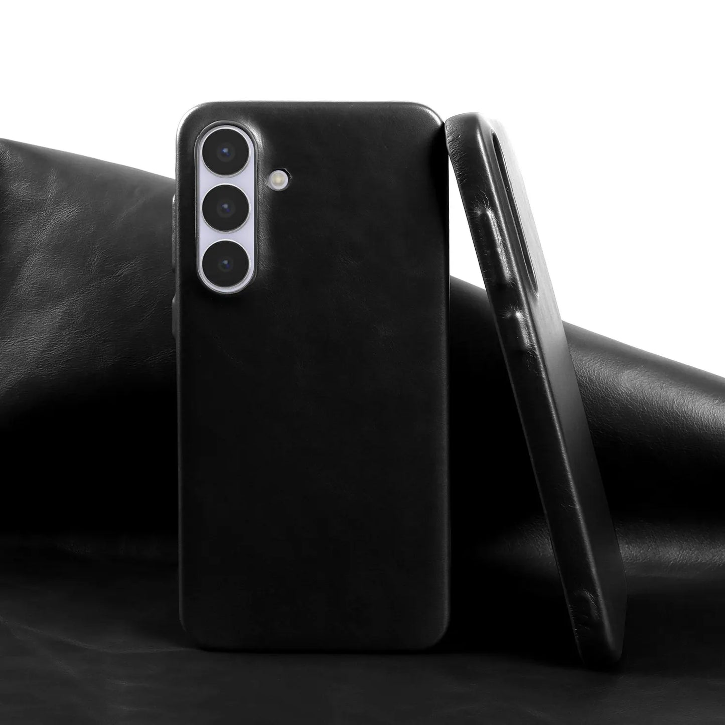Premium Genuine Leather Back Case For Samsung Galaxy S25FE S26 S25Ultra S24 S23 S22 Business Full Covered Protective Phone Cases