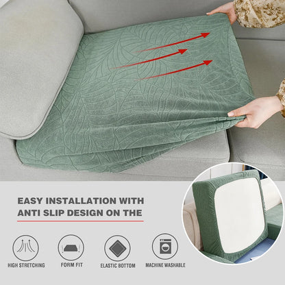 Waterproof Stretch Sofa Cushion Cover Jacquard Fabric Pure Sofa Cover Removable Protector Couch Cover Chaise Lounge Living Room