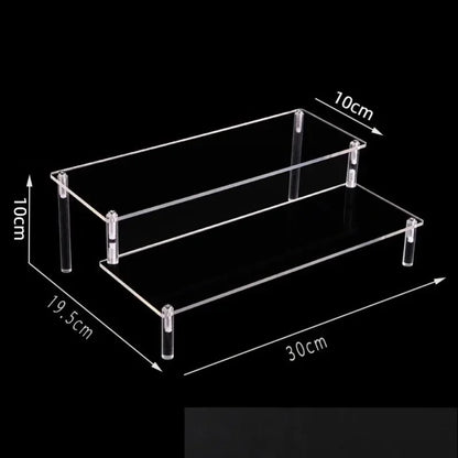 1-5 Tier Iridescent Acrylic Display Risers Stand Shelf for Figures Collectibles Cupcakes Perfumes Jewel Decorating & Organizing