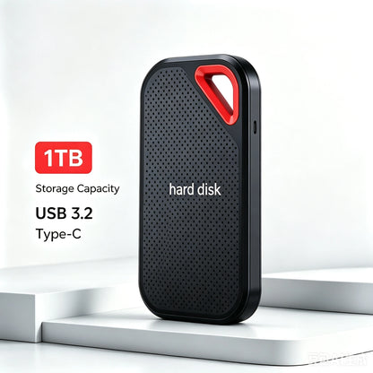 Light Pocket External Hard Drive1TB Hard Disk Storage Device Compatible SSD for MAC PC