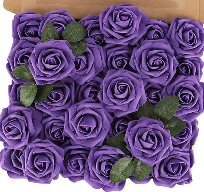 10~100pcs Rose Artificial Flowers Foam Fake Roses Wedding Bouquets Centerpieces Mothers Day Valentines Gifts Party Decoration