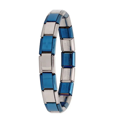 Hapiship Italian Elastic Charm Bracelet – 9mm Stainless Steel Fashion Bangle for Women & Men