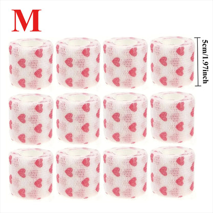 12/10pcs Colorful Sport Self Adhesive Elastic Bandage Wrap Tape Elastoplast For Knee Pad Finger Ankle Palm Aid Kit Pet Tool Warm