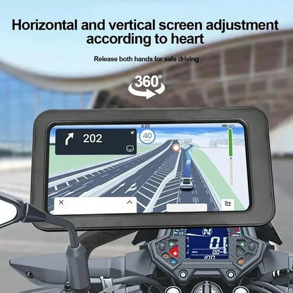360° Rotating Waterproof Motorcycle Bike Mobile Phone Holder Magnetic Universal Bicycle GPS Navigation Support Cellphone Stand