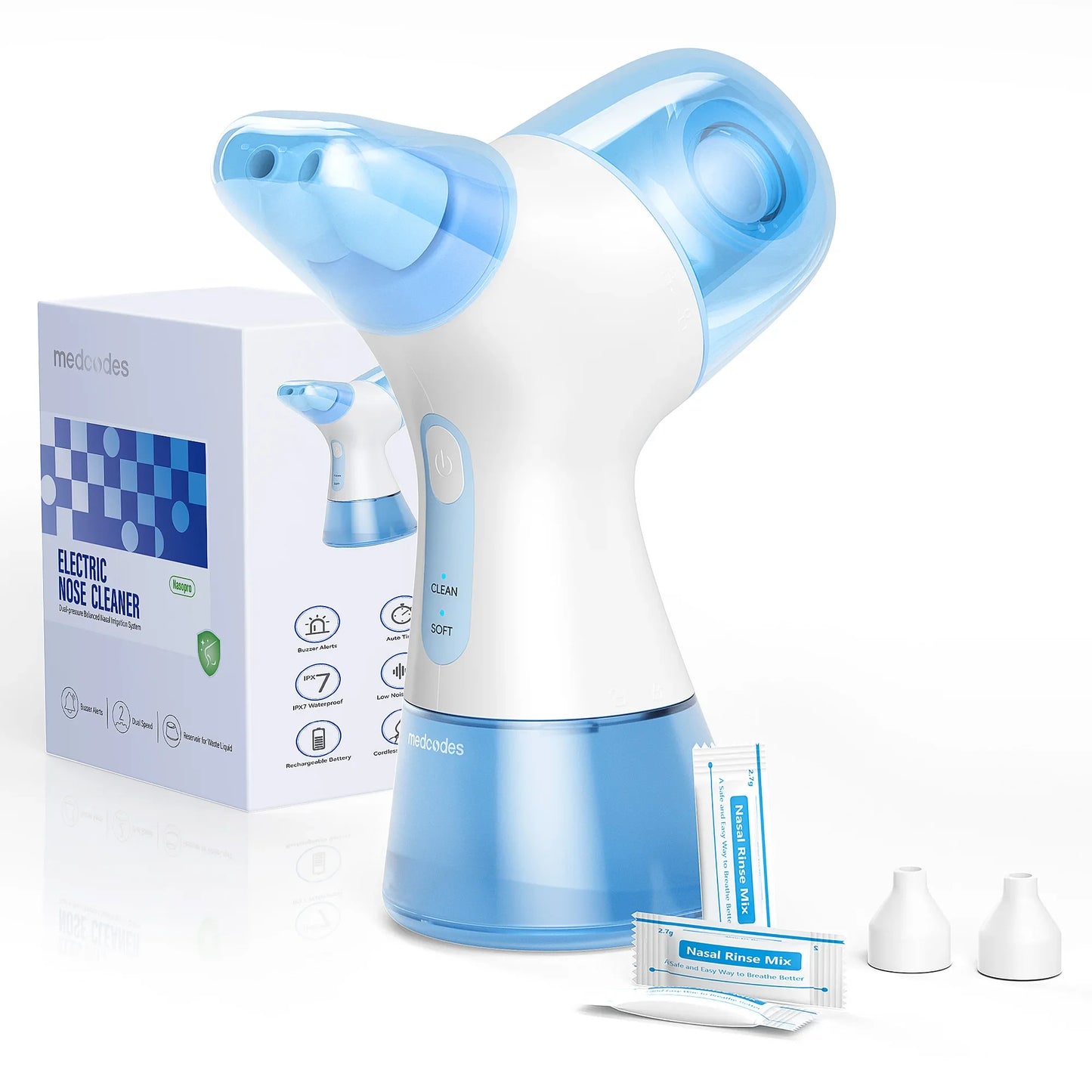 Nasal Irrigation System Sinus Rinse Machine with Water Tank & Waste Collection Tank - Nose Cleaner for Sinus,Allergy Relief