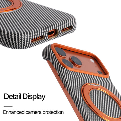 Fashion Premium PU Leather Phone Case With 360° Rotatable Ring Kickstand Compatible With iPhone 14 15 16 17 Pro Max