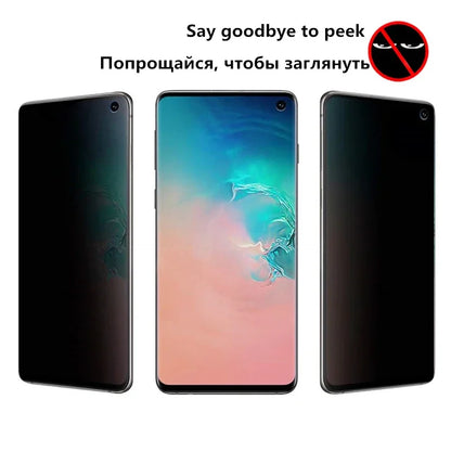 Privacy Screen Protector for Samsung Galaxy S25 S24 S23 Ultra Anti-spy Tempered Glass Fingerprint Unlock for Samsung S22 S26Plus