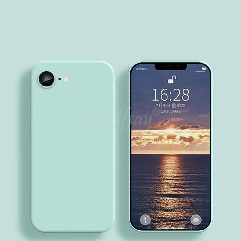 For iPhone 16e Case Liquid Silicone Plain Rubber Funda Phone Protector Case For iPhone 17e Cover For iPhone 17 e 16 E SE 4 Case