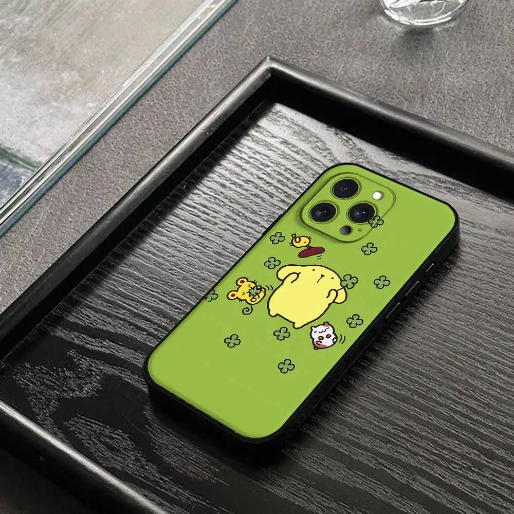 P-Pompompurins Black Phone Case That Fits For IPhone 17,16,15,11,13,14 Pro Max,Plus,X,Xr,Xs Max,13Mini