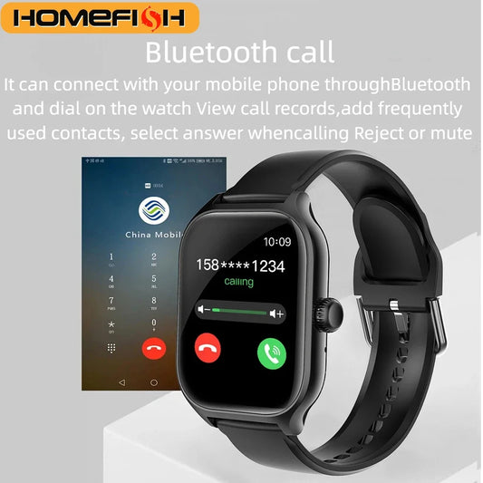 HOMEFISH H9 Intelligent Watch Bluetooth Call Remote Photography Sleep Monitoring Multiple Sports Modes Heart Rate Blood