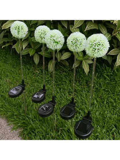 1PC/2PC 1 Head/3 Head Solar LED Dandelion Outdoor Ground Mounted Light, Suitable for Courtyard, Garden, and Landscape Decoration