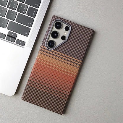 For Samsung Galaxy S26Ultra S26 S25 S24 S23 Ultra Plus Carbon Fiber Texture MagSafe Case Wireless Charging Alloy Lens Hard Cover