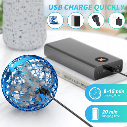 AI Flying Ball Hand-Controlled Color LED Cosmic Ball 360° Rotating Hover Ball Suitable For Indoor And Outdoor Toys The Best Gift