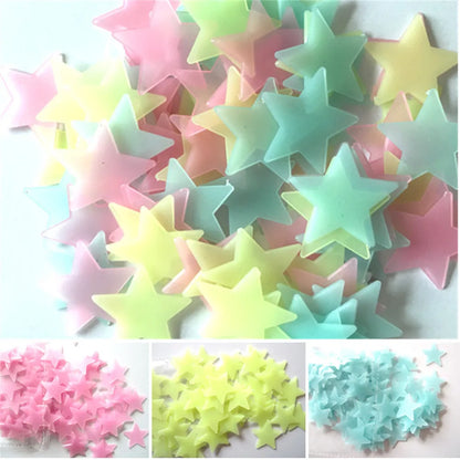 Glow in the Dark Star Wall Stickers – 100-Piece Set