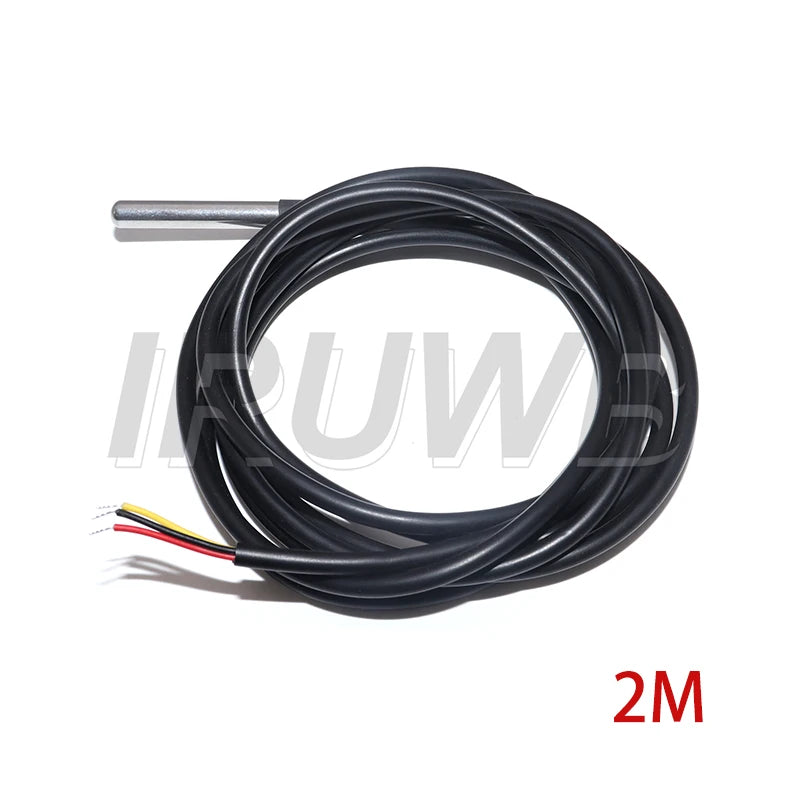 For Arduino 18B20 Cable Stainless Steel Waterproof DS18b20 12/3/5M Thread Temperature Probe Temperature Sensor