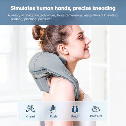 26W Wireless Neck & Shoulder Kneading Massager Shawl