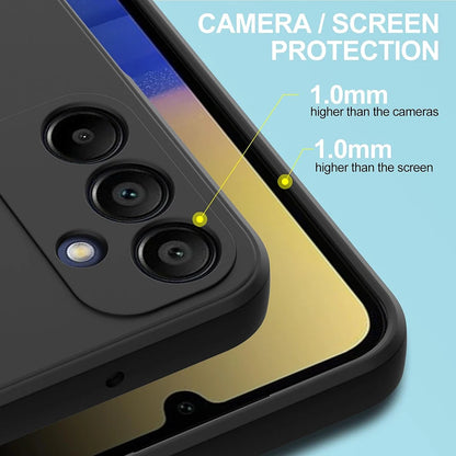 Ultra Thin Matte Soft Silicone Case For Samsung Galaxy S25 S24 S23 S22 S21 FE Plus Ultra A06 A16 A26 A36 A56 Black Cover Bumper