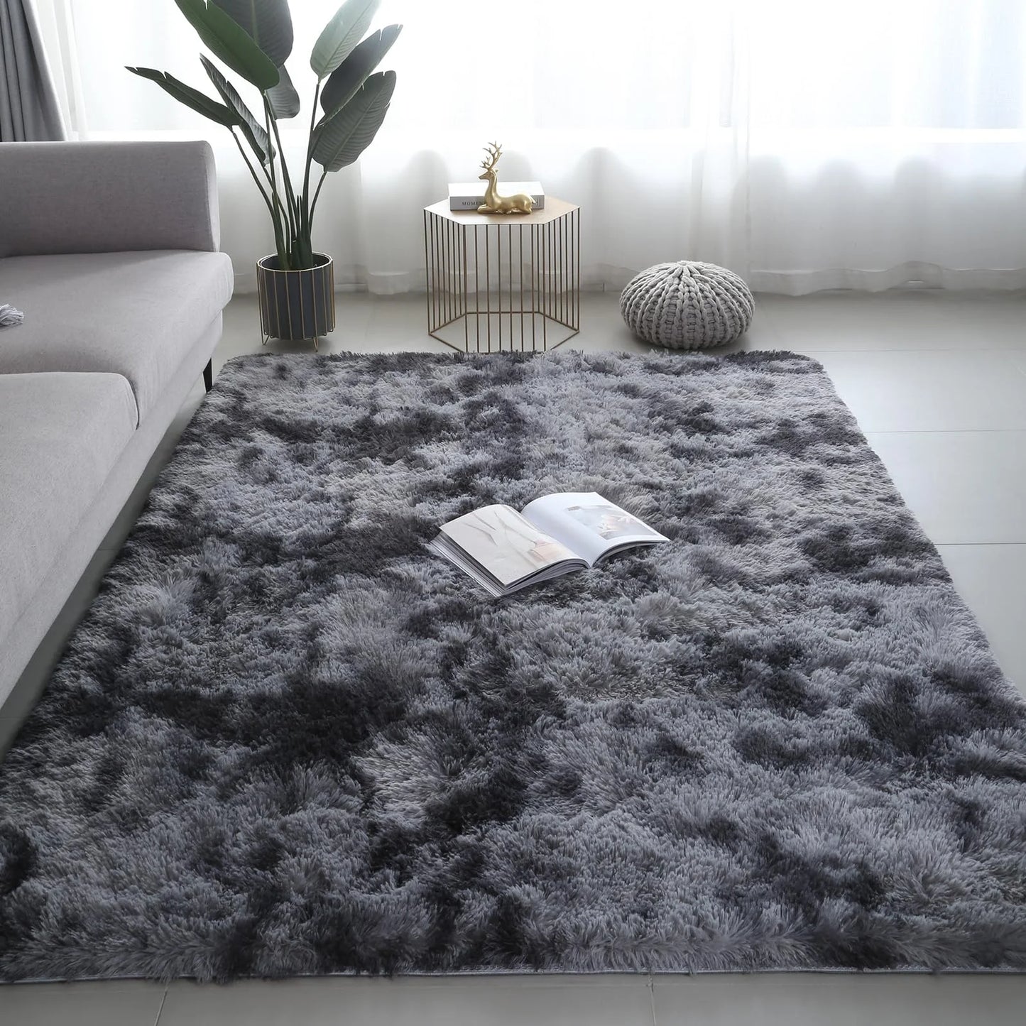 VIKAMA Ultra-Soft Puffy Rug — Bedroom & Living Room Carpet