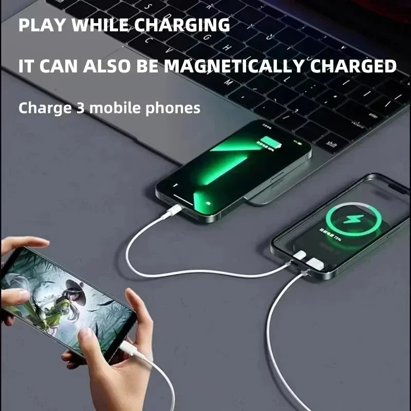 Lenovo Magnetic Wireless Power Bank 500000mAh PD22.5W Large Capacity Fast Charging External Battery For iphone Samsung Xiaomi