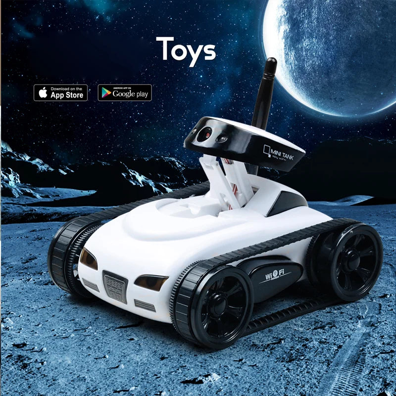 777-272 WiFi Mobile Remote Control Four Channel Real-Time Transmission Camera Small Tank Tracked Walking Car Toy for Kid Gifit