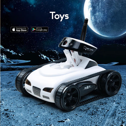 777-272 WiFi Mobile Remote Control Four Channel Real-Time Transmission Camera Small Tank Tracked Walking Car Toy for Kid Gifit