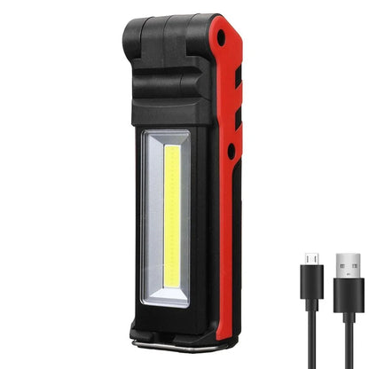 Dimmable COB LED Work Light USB Rechargeable Flashlight with Magnetic &Hook Power Bank Inspection Lamp  for Car Repair Camping
