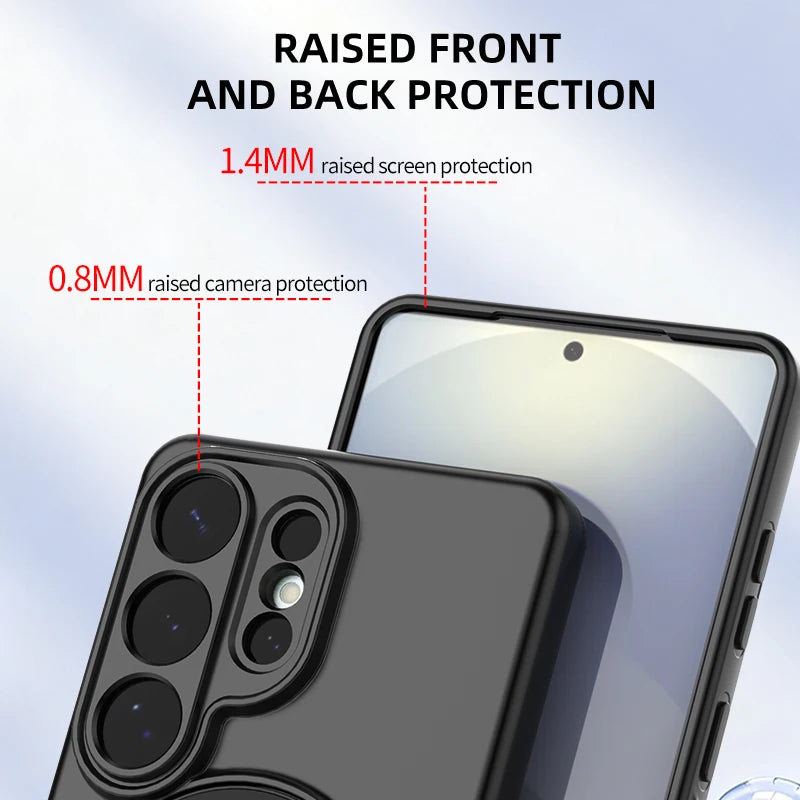 360° Rotating Magnetic Stand Phone Case For Samsung Galaxy S26 S26Plus S26Ultra Wireless Charging Shockproof Protective Cover