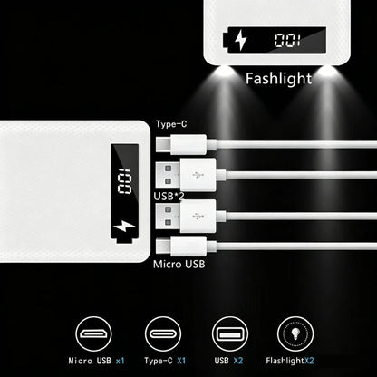 10 8 Slot 18650 Battery Holder DIY Shell Dual USB Type C Charger Powerbank Case Case for iPhone Xiaomi Battery Power Bank Case