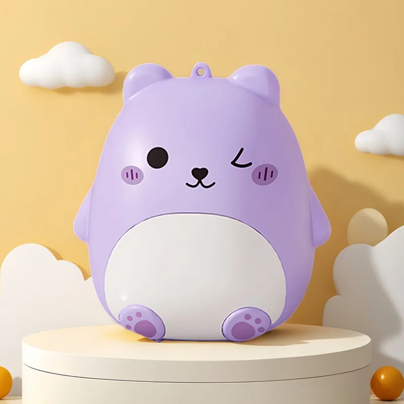 Mini Portable Bear Cartoon Jewelry Storage Box Travel Sealed Five Grids Organizer Compact Personal Medicine Box