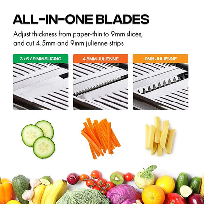 Adjustable Mandoline Slicer Stainless Steel Vegetable Slicer Chopper Cutter for Potato Tomato Onion Carrot