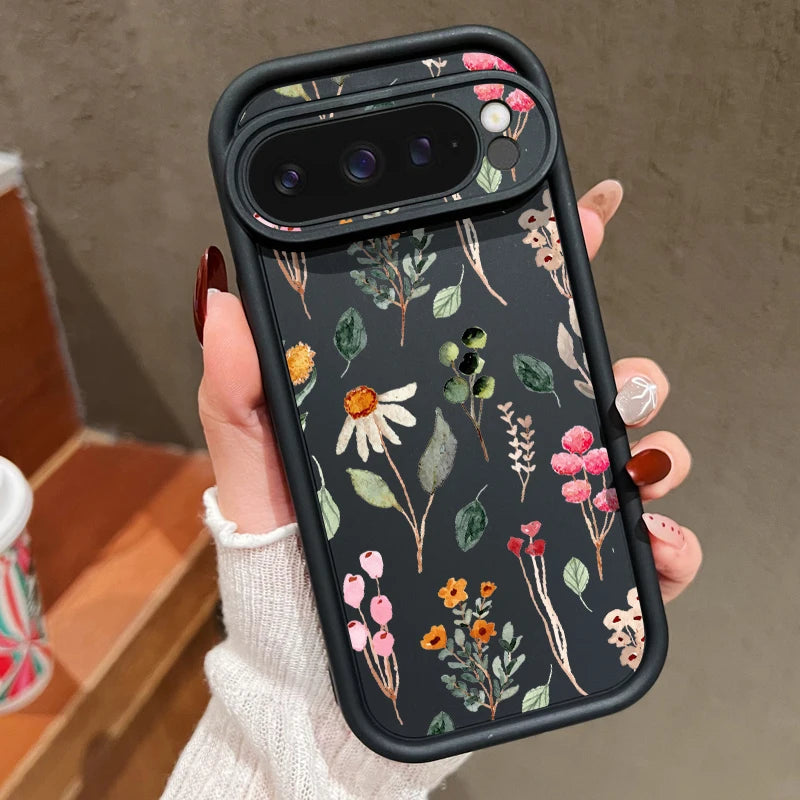 Flowers Printing Case For Google Pixel 10 8 7 Pro 10 9 Pro XL 9A 8A 7A Shockproof Soft TPU Silicone Phone Cover For Pixel 8 Pro