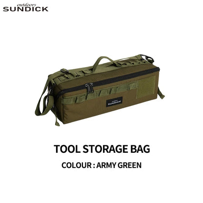 1pc 3-color Outdoor Camping Gear Storage Bag Polyester Fibre Nylon Bag Waterproof Abrasion-Resistant Shoulder Strap Included