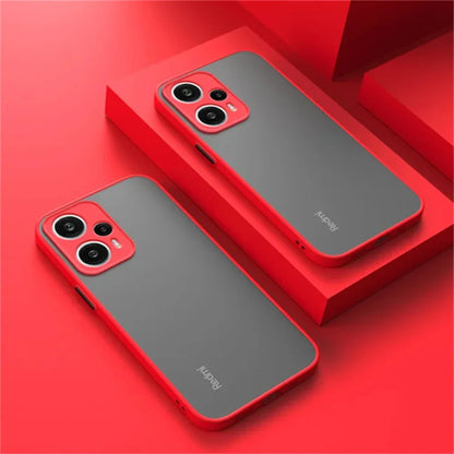 Luxury Matte Armor Case for Xiaomi Note 12 Turbo 13 11 10 Pro Plus 5G Shockproof Bumper Phone Cover For Redmi 12 12C 10 10C 4G