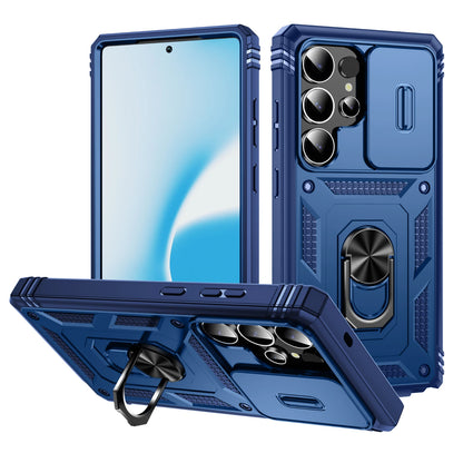 360 Full Protection Phone Case For Samsung Galaxy S25 S24 S23 Ultra Plus S25 Edge S24FE Case Armor Car Magnet Ring Stand Cover