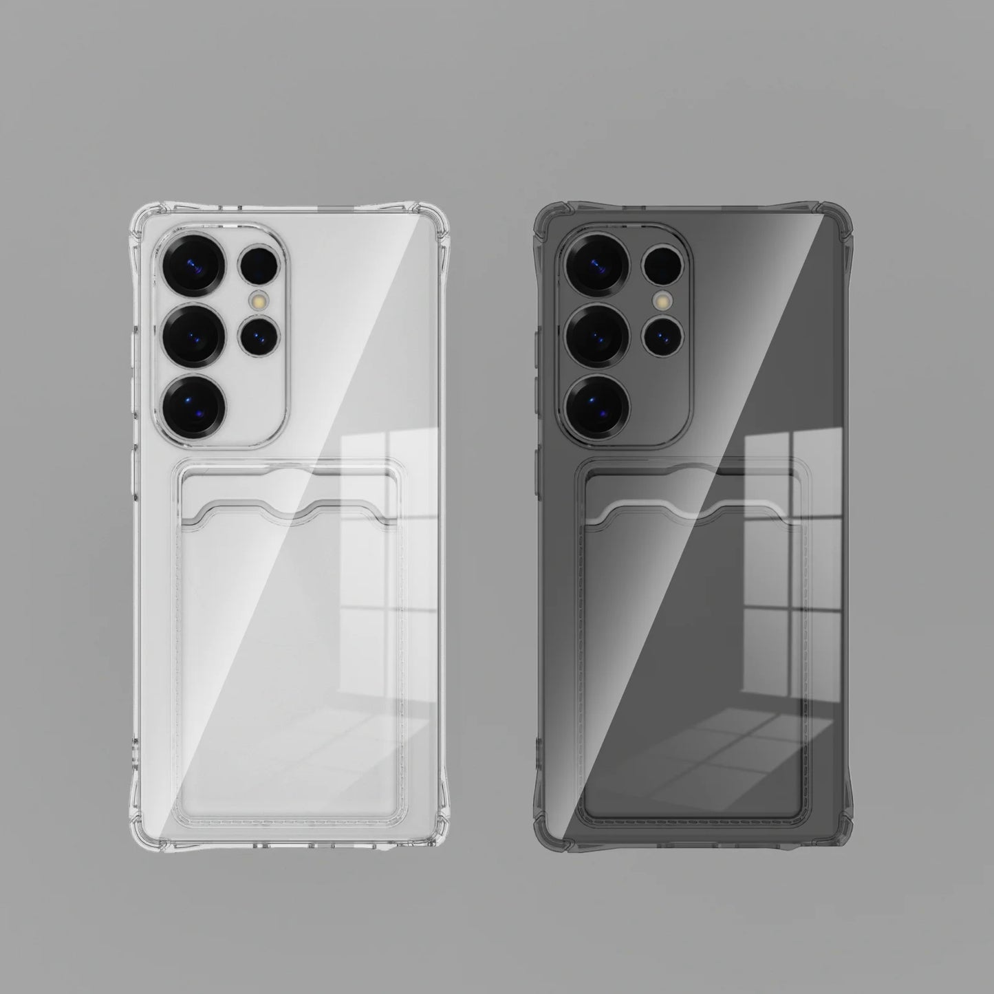 Card Slot Shockproof Clear Case For Samsung Galaxy A57 A37 A27 A07 A17 A06 A16 A26 A36 A56 A05 A05S A15 A25 A35 A55 Soft Cover