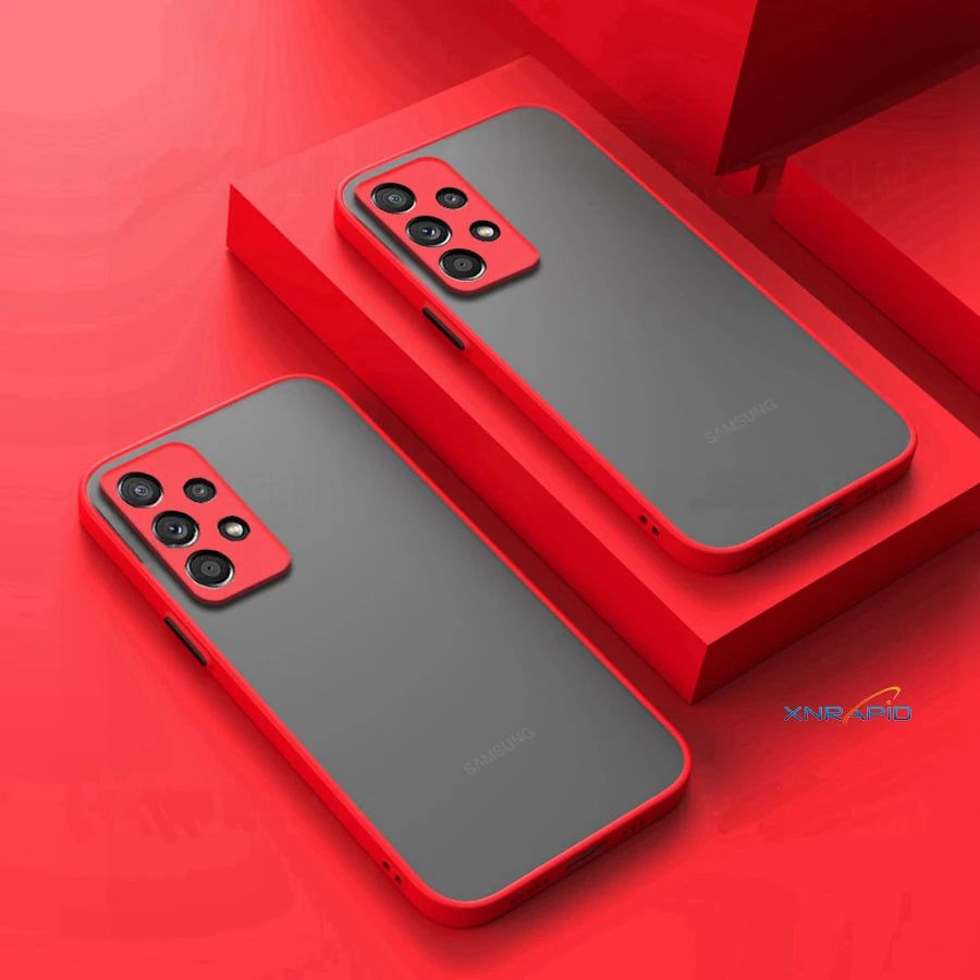 Armor Shockproof Matte Case For Samsung Galaxy A72 A55 A52 A05 A26 A17 A15 A37 A53 A73 A16 A36 A56 5G A23 A57 A35 Bumper Cover