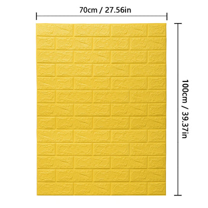 70cm*1m  3D Brick Pattern Wall Panels Wallpaper DIY Waterproof for Living Room Bedroom Kitchen Background Wall Decoration