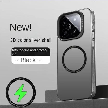 Luxury For Magsafe Wireless Charging Matte Frosted Case For Xiaomi 14 13 13T 14TPro Semi-Transparent Shockproof Protection Cover