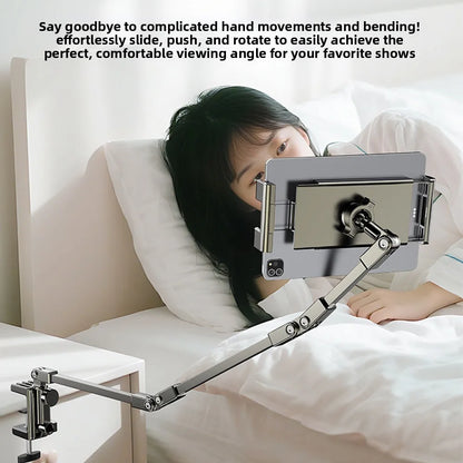 Adjustable Tablet Stand 360-degree Rotation 3 Sections Arms Bedside Phone Holder for 5-12Inch Phone Ipad Pro Mini for Xiaomi