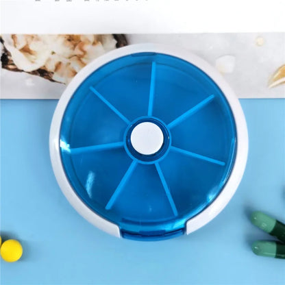 Portable Pill Box Weekly Rotating Split Fruit Points Drug Carry With You Mini Medicine Boxs Medicine Travel Pillbox